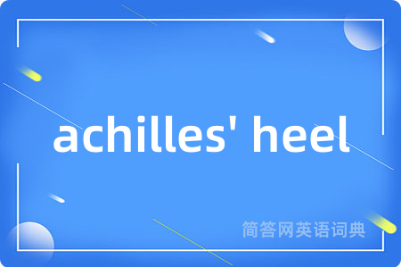 achilles' heel是什么意思,achilles' heel的中文翻译 achilles' heel