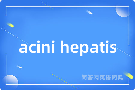 acini hepatis
