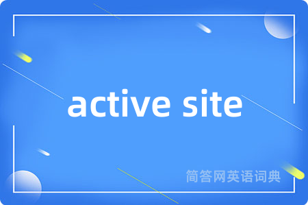active site是什么意思,active site的中文翻译 active site