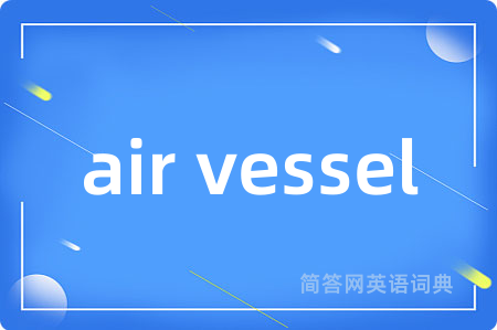 air vessel是什么意思,air vessel的中文翻译 air vessel