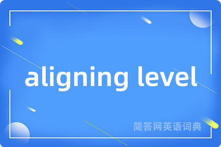 aligning level