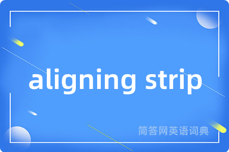 aligning strip