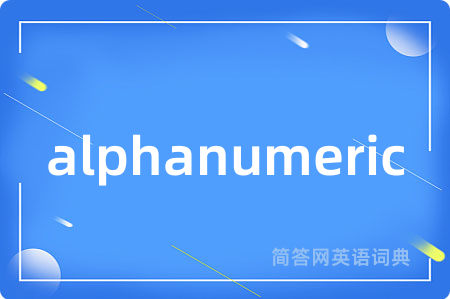 alphanumeric