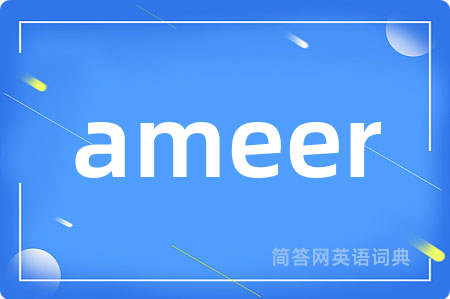 ameer是什么意思,ameer的中文翻译 ameer