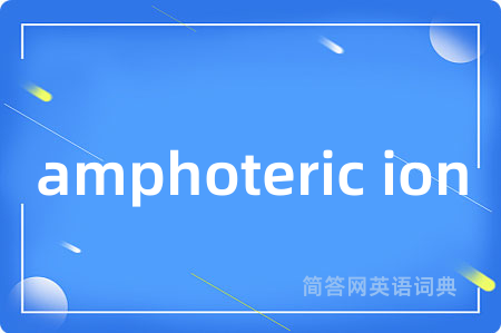 amphoteric ion