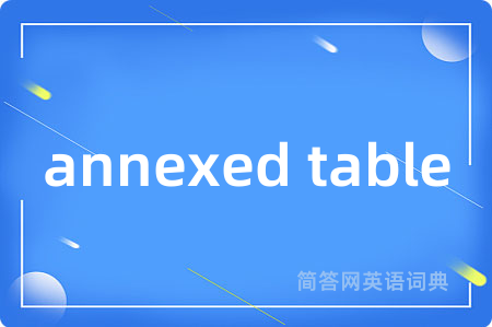 annexed table
