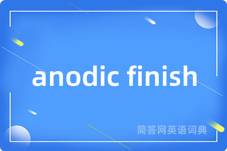 anodic finish