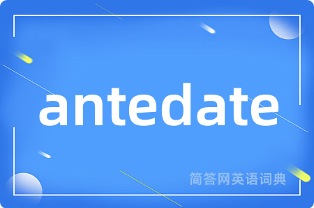 antedate