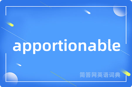 apportionable