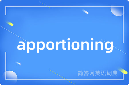 apportioning