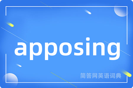 apposing是什么意思,apposing的中文翻译 apposing