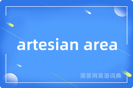 artesian area