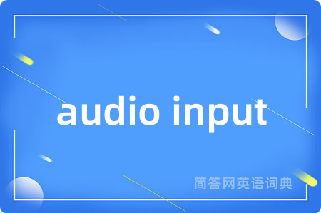 audio input