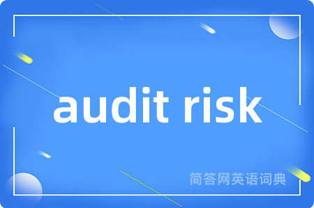 audit risk是什么意思,audit risk的中文翻译 audit risk
