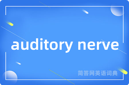 auditory nerve是什么意思,auditory nerve的中文翻译 auditory nerve