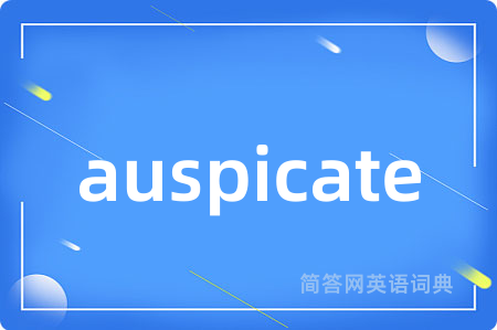 auspicate