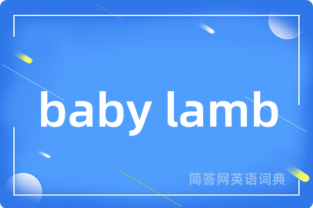baby lamb是什么意思,baby lamb的中文翻译 baby lamb