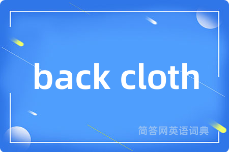 back cloth