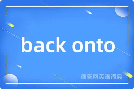 back onto