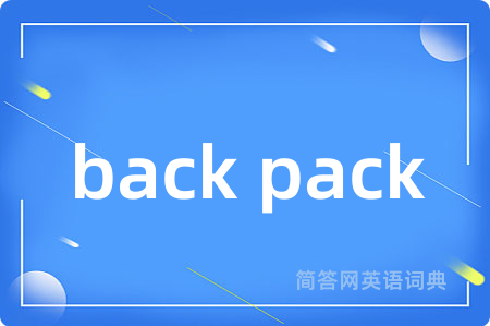 back pack
