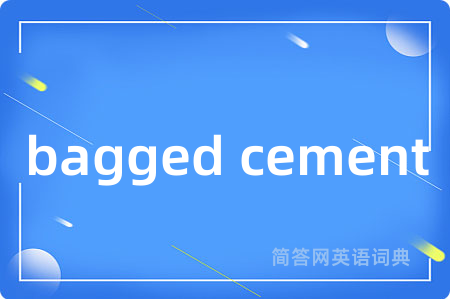 bagged cement