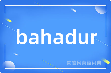 bahadur是什么意思,bahadur的中文翻译 bahadur