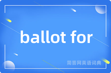 ballot for