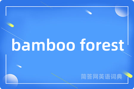 bamboo forest是什么意思,bamboo forest的中文翻译 bamboo forest