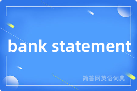 bank statement
