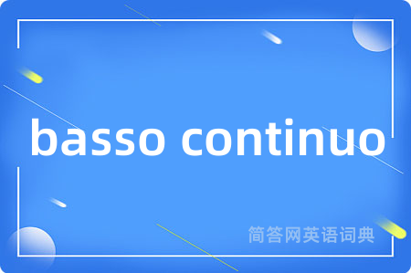 basso continuo