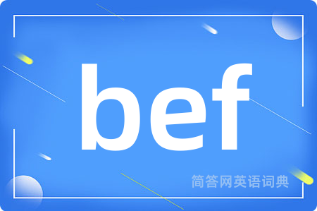 bef是什么意思,bef的中文翻译 bef
