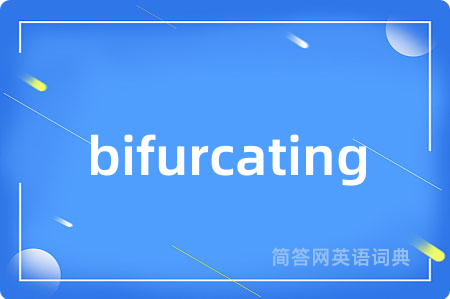 bifurcating是什么意思,bifurcating的中文翻译 bifurcating
