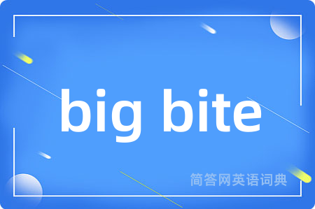 big bite是什么意思,big bite的中文翻译 big bite