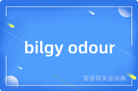 bilgy odour