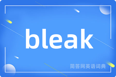 bleak是什么意思,bleak的中文翻译 bleak