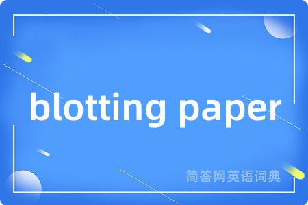 blotting paper是什么意思,blotting paper的中文翻译 blotting paper