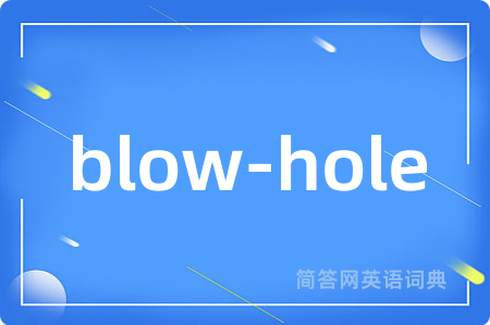 blow-hole是什么意思,blow-hole的中文翻译 blow-hole