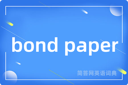 bond paper