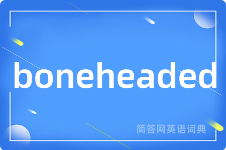 boneheaded是什么意思,boneheaded的中文翻译 boneheaded