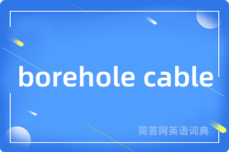 borehole cable