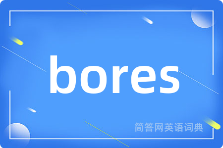 bores是什么意思,bores的中文翻译 bores