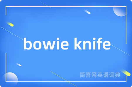 bowie knife是什么意思,bowie knife的中文翻译 bowie knife