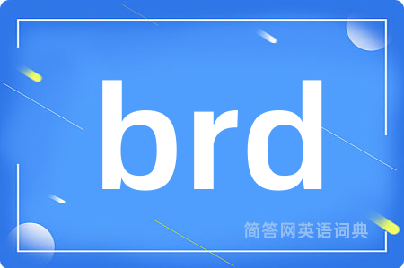 brd是什么意思,brd的中文翻译 brd