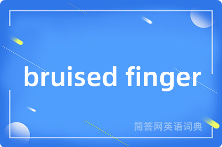 bruised finger