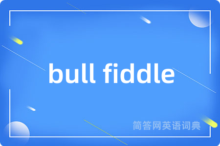 bull fiddle