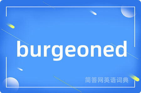 burgeoned是什么意思,burgeoned的中文翻译 burgeoned