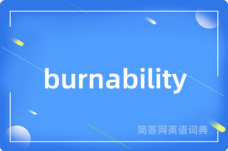 burnability是什么意思,burnability的中文翻译 burnability