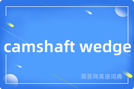 camshaft wedge
