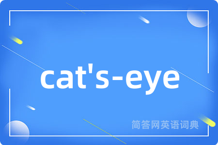 cat's-eye是什么意思,cat's-eye的中文翻译 cat's-eye