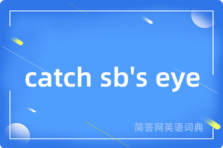 catch sb's eye